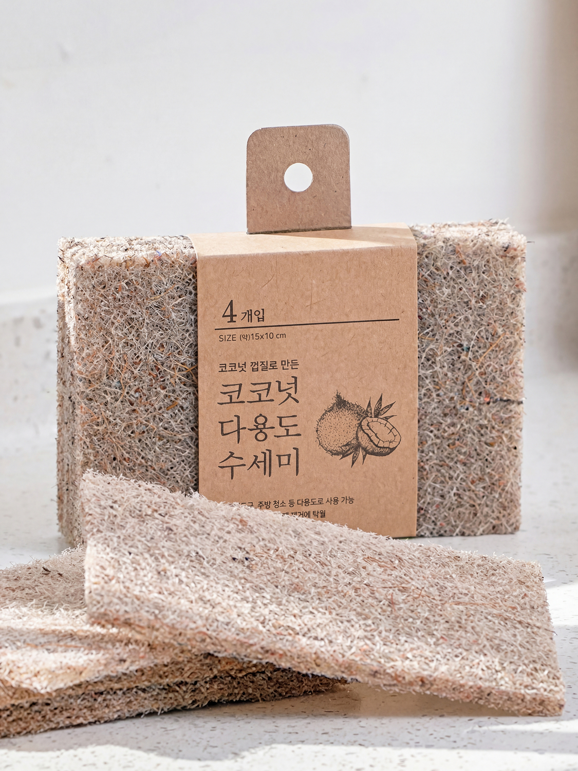 코코넛 수세미 4개입
