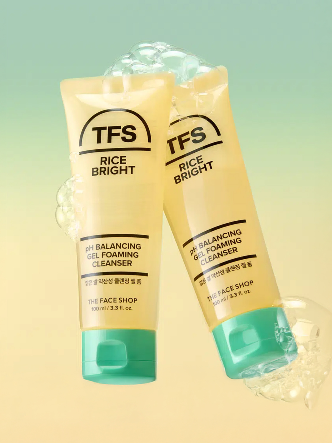 더페이스샵 맑은 쌀 약산성 클렌징 젤 폼 100 ml