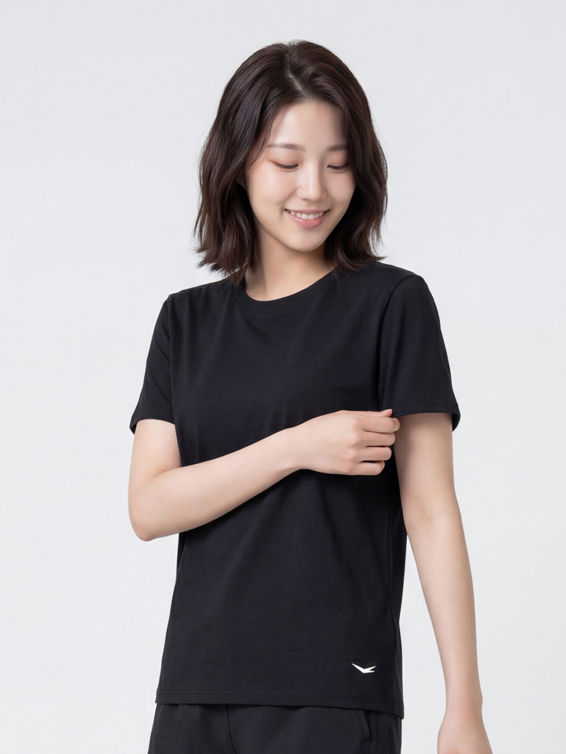 여성소로나레귤러핏반팔티(L)(블랙)