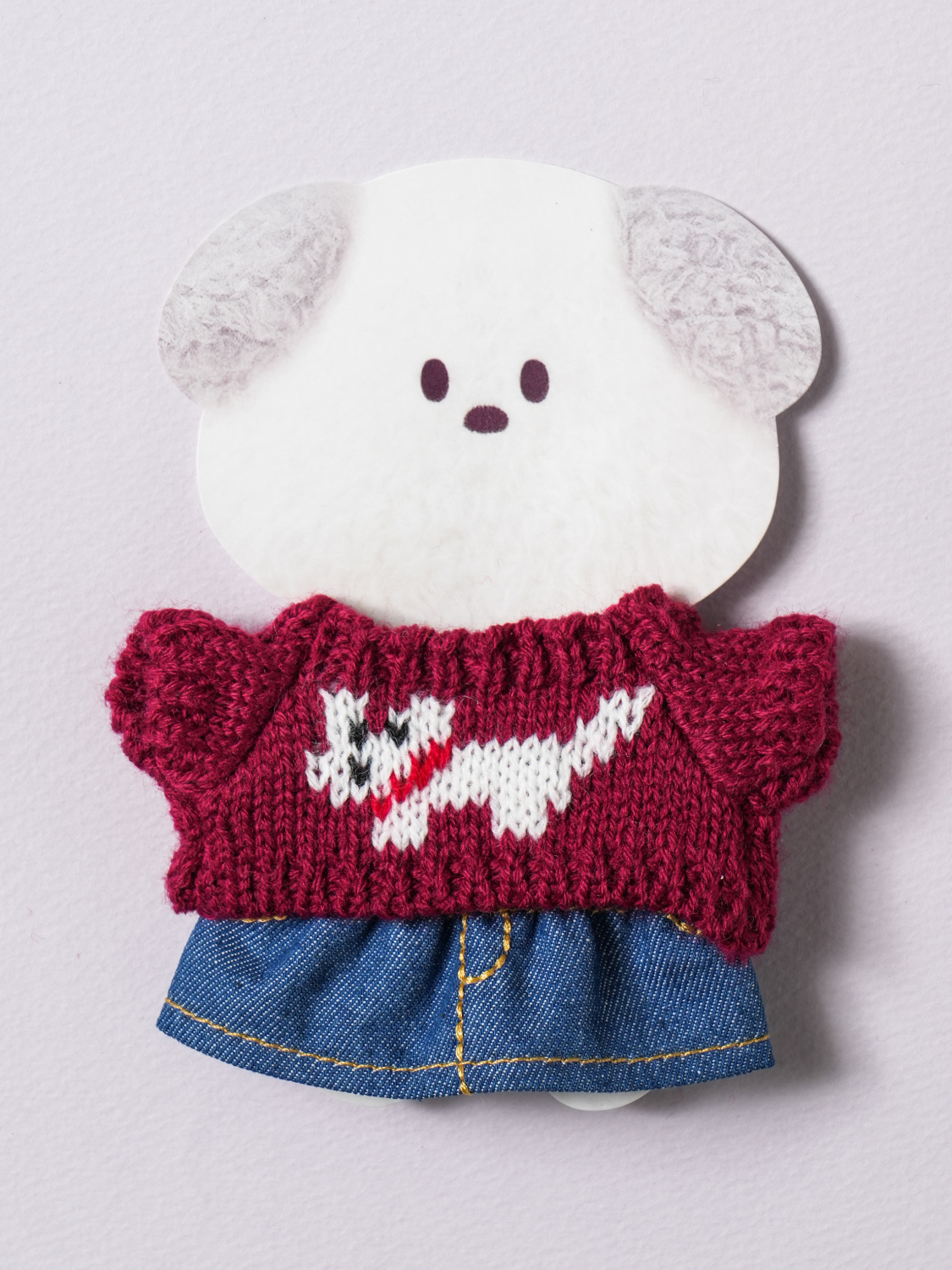 인형DIY 겨울 포근한 니트 ＆ 청치마 세트