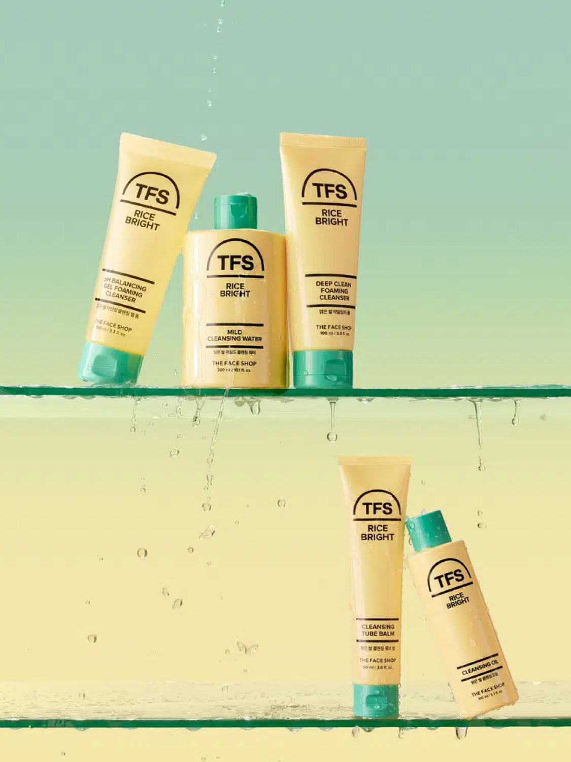더페이스샵 맑은 쌀 약산성 클렌징 젤 폼 100 ml
