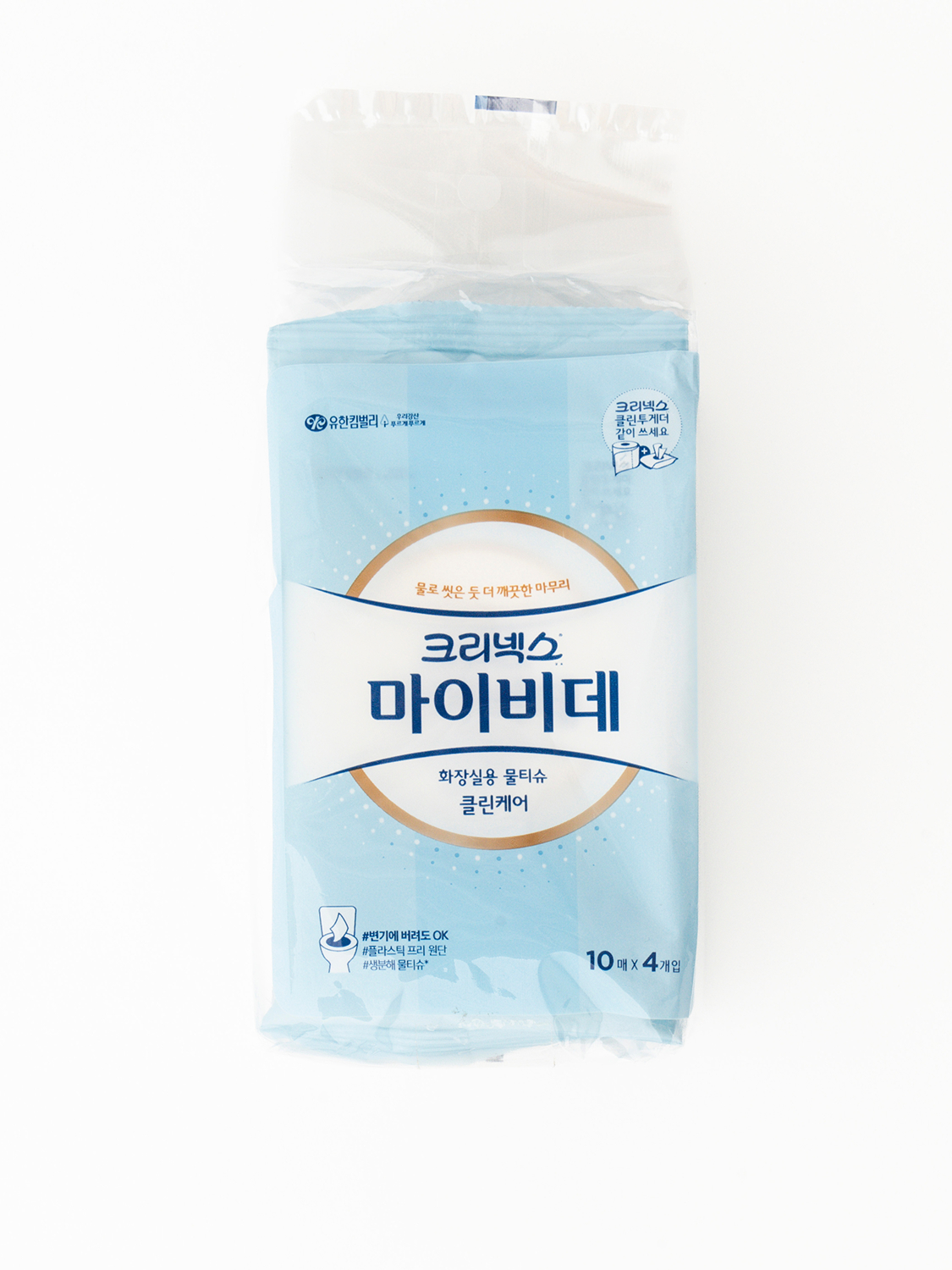크리넥스 마이비데 클린 케어 휴대용 10매X4개입