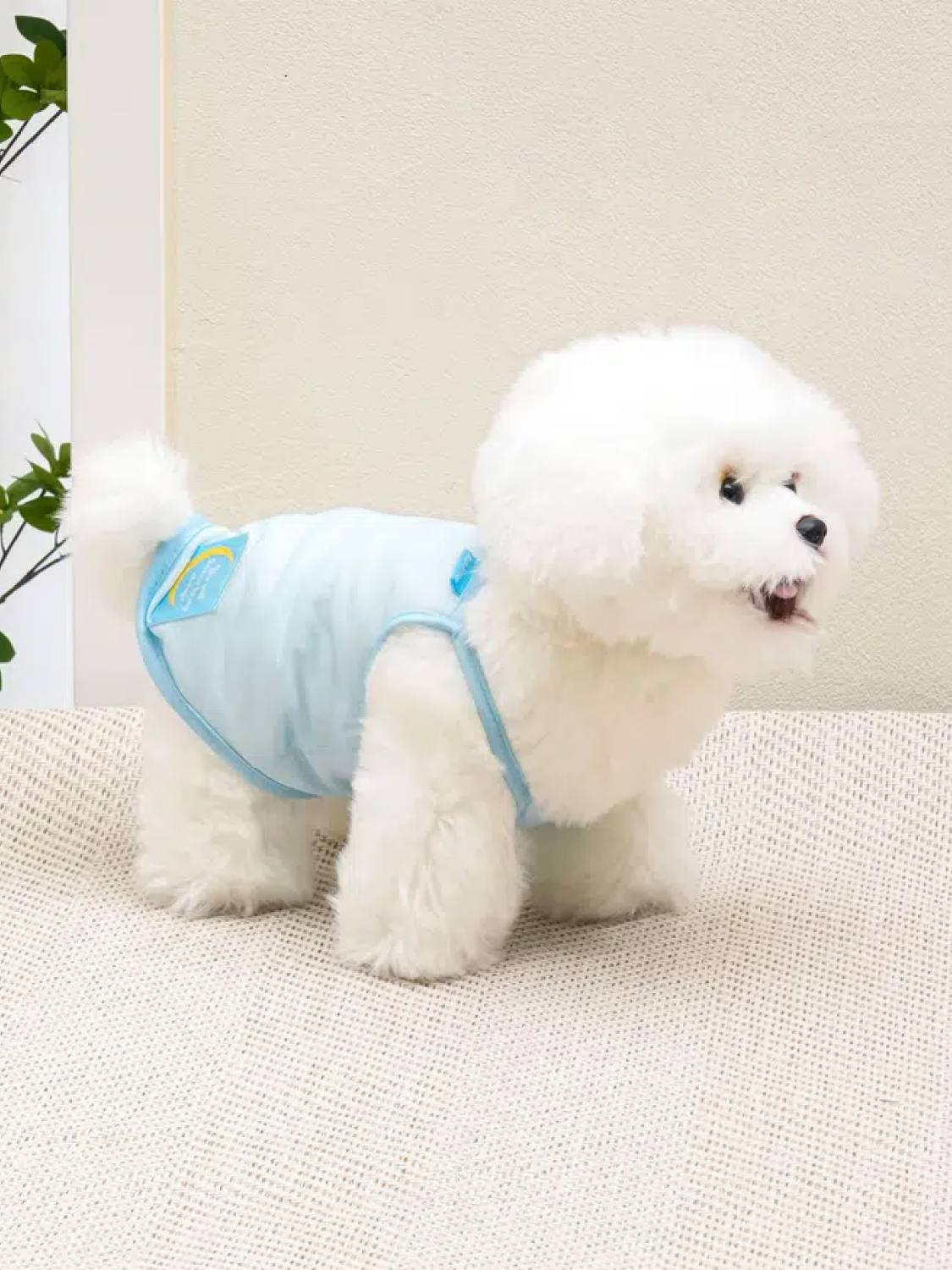 [펫] 라벨 민소매 티 S