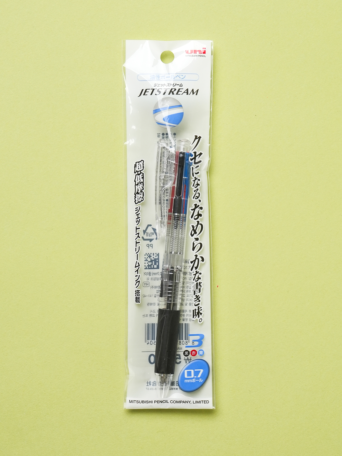 제트스트림 3색 볼펜 클리어 0.7 mm