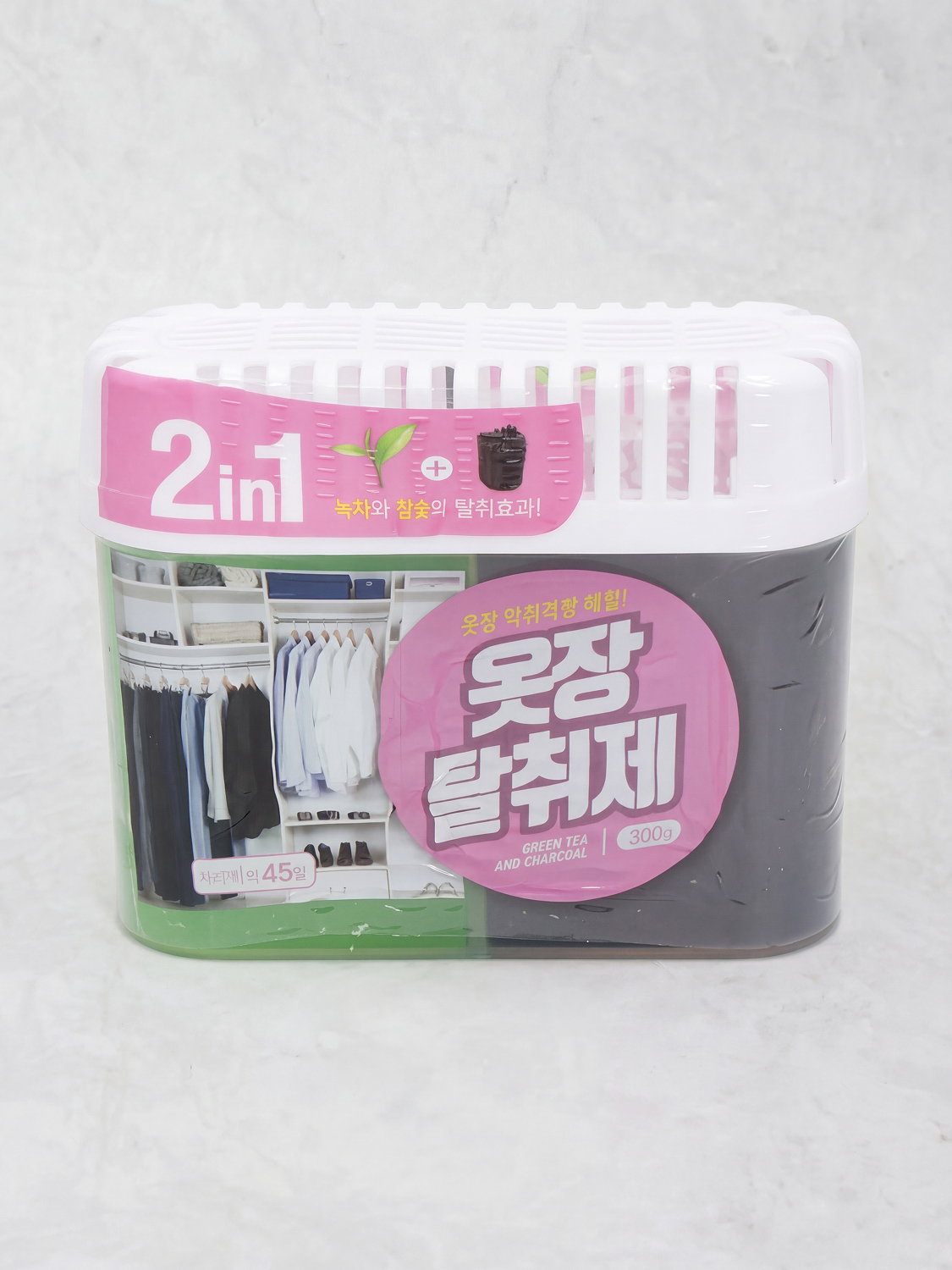 녹차 숯 2IN1 옷장 탈취제 300g