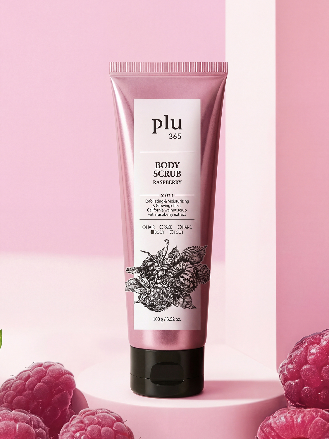 플루365 바디 스크럽 100 g 라즈베리 향