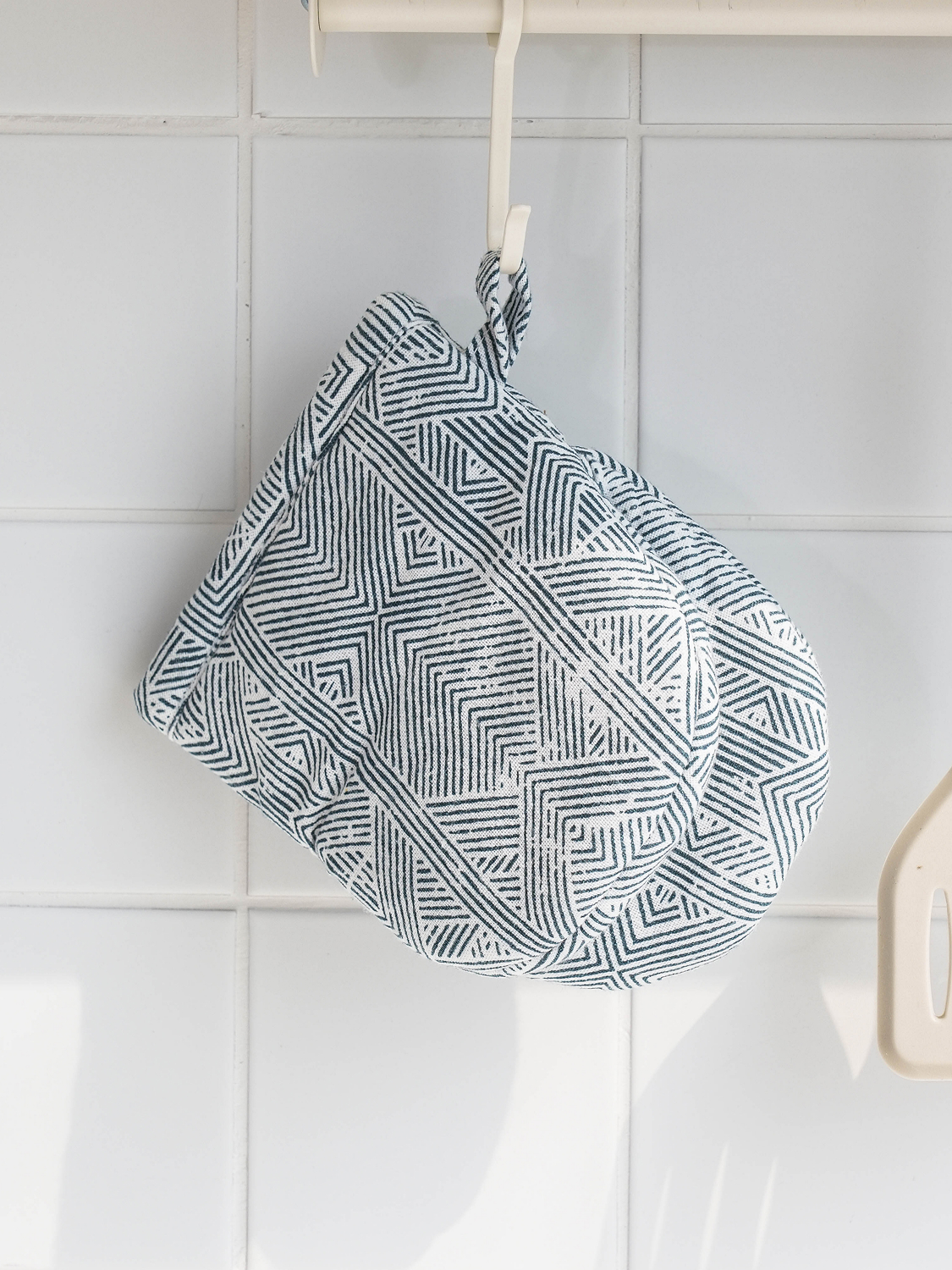 앤티크 집게 주방 장갑 13 X 15 cm 블루