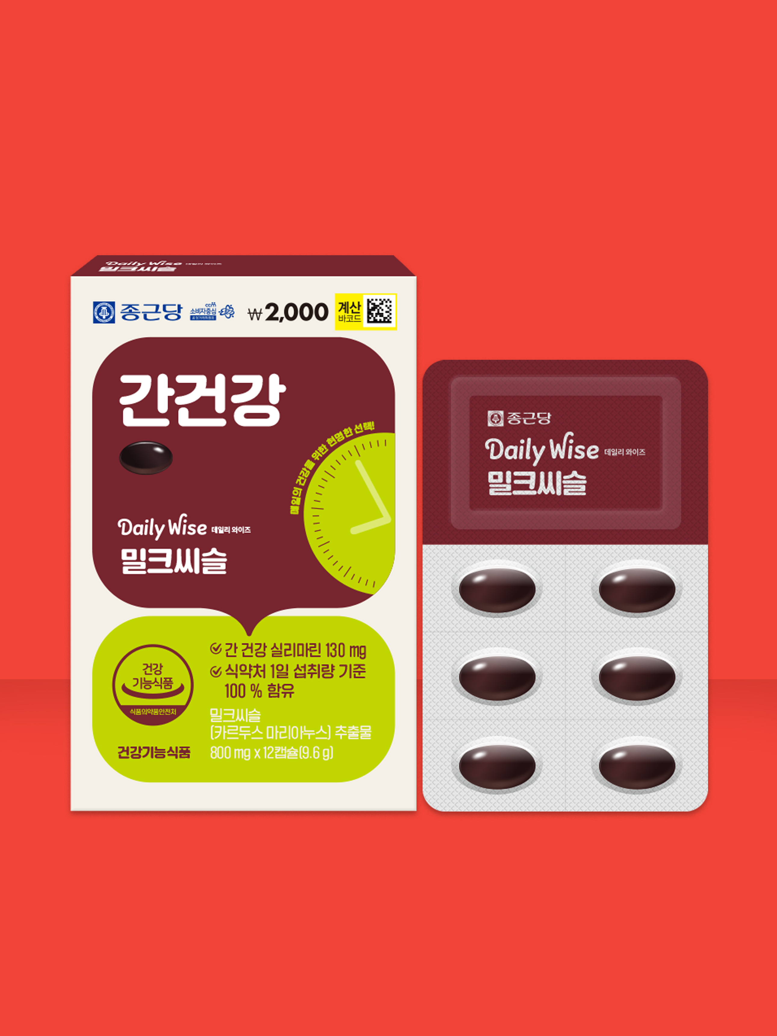Расторопша Chong Kun Dang Dailywise 12 таб. 12 дней