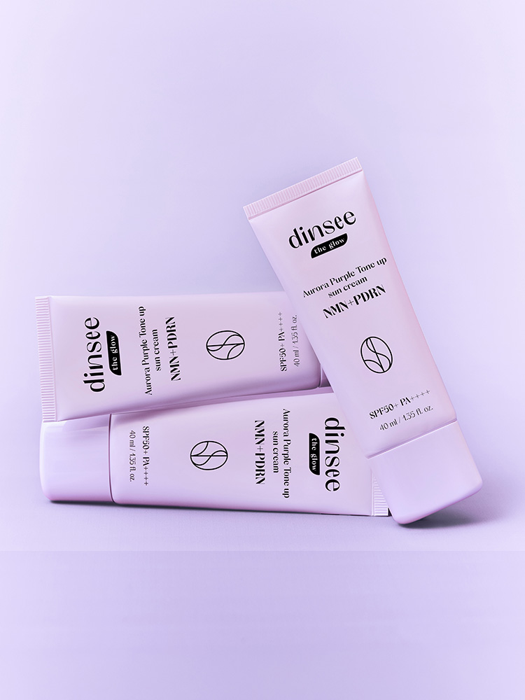 딘시 더글로우 오로라 NMN 피디알엔 퍼플톤업 선크림 40 ml