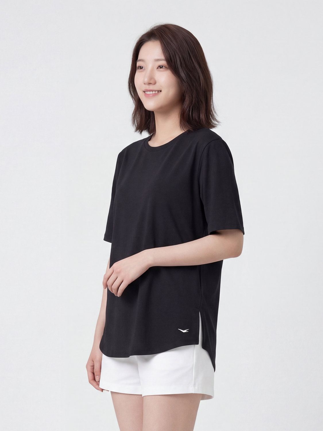 여성소로나오버핏반팔티(L)(블랙)