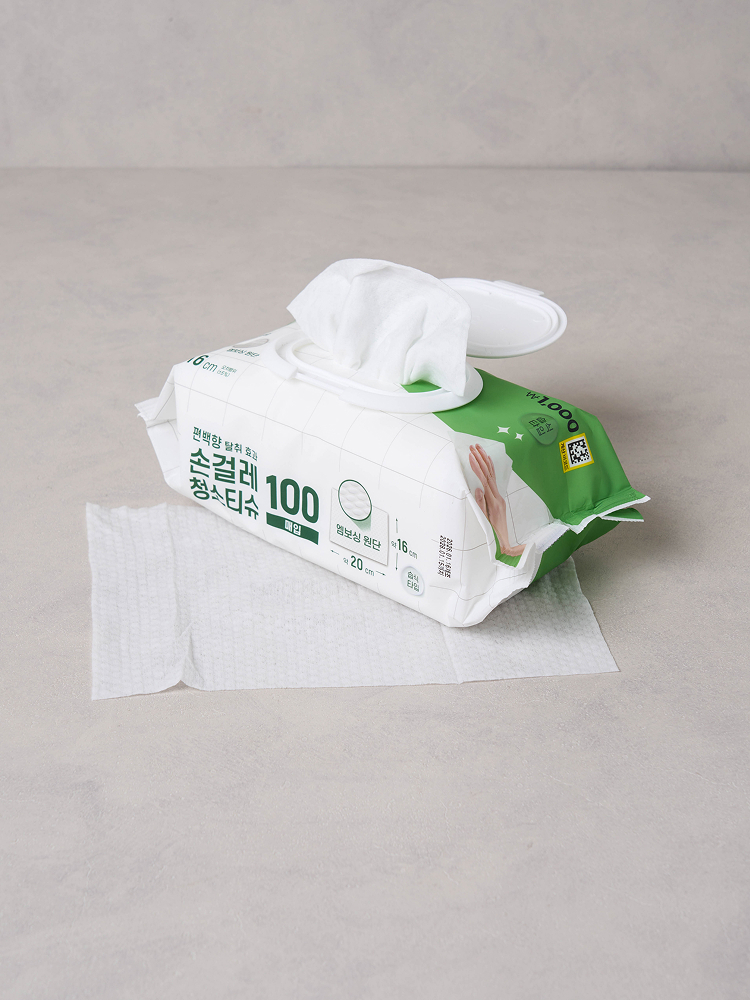 편백 탈취 손걸레 청소 티슈 20 X 16 cm 100매입