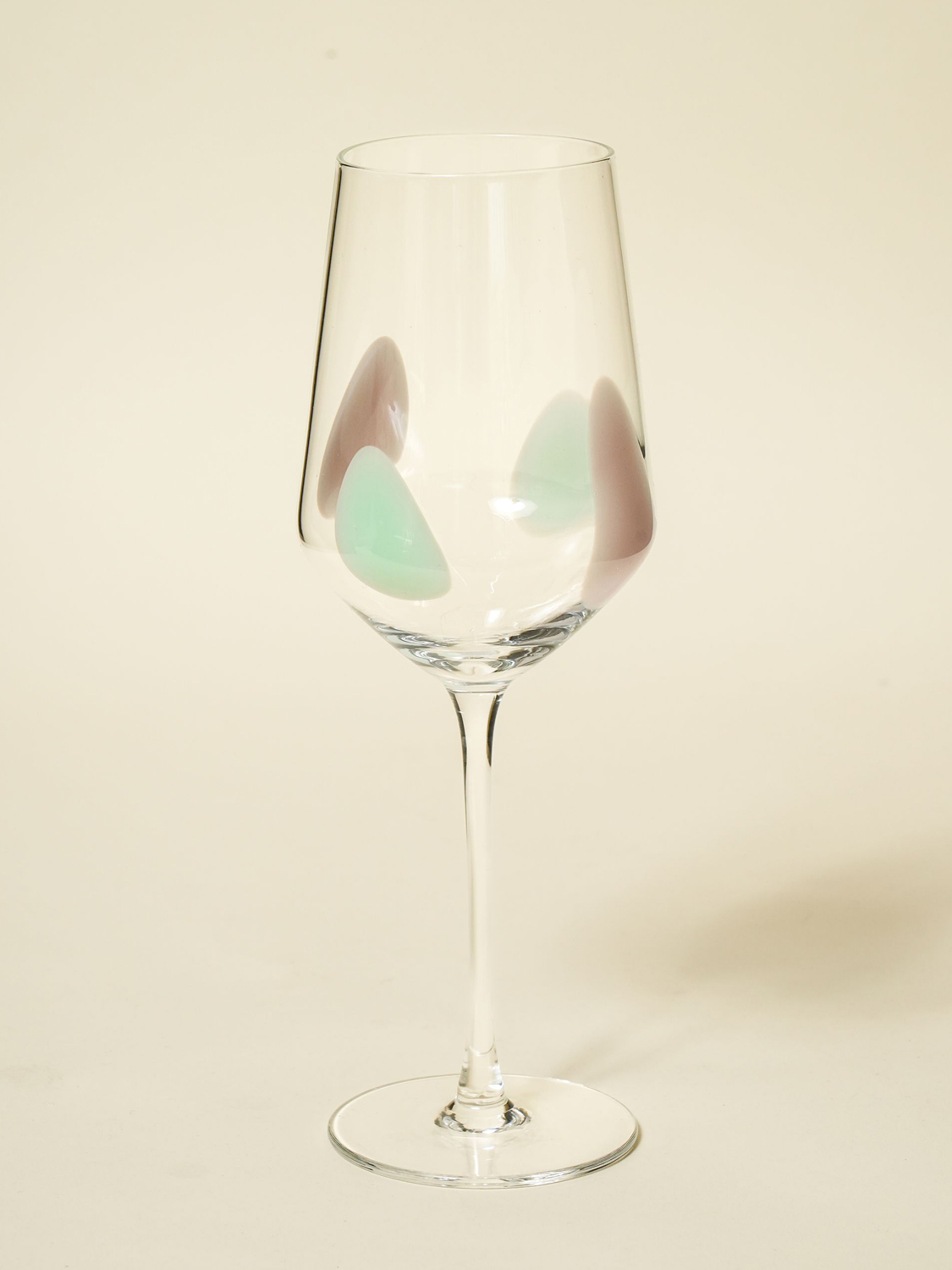 컬러 도트 와인잔 (약450 ml)