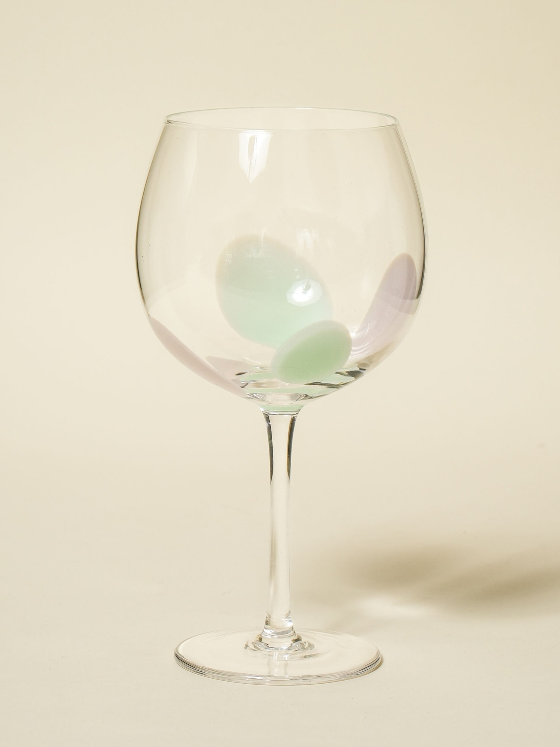컬러 도트 와인잔 (약600 ml)