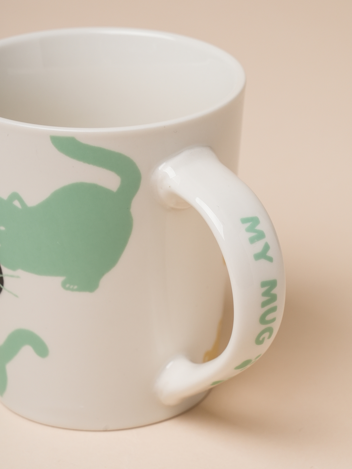 고양이 패턴 머그 360 ml