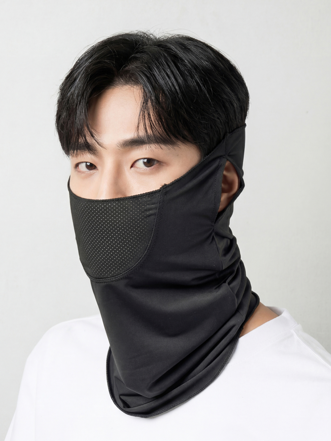 [UV 최대 98% 차단] 메시 포인트 쿨 스카프 블랙