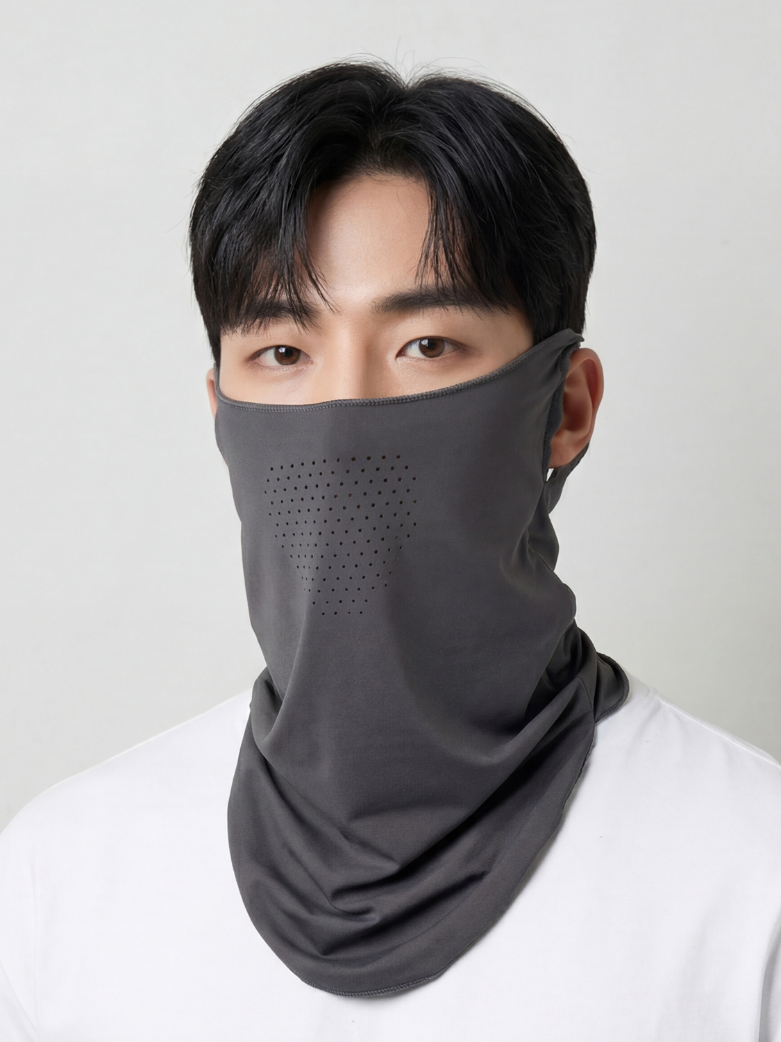 [UV 최대 96% 차단] 에어홀 쿨 스카프 진그레이