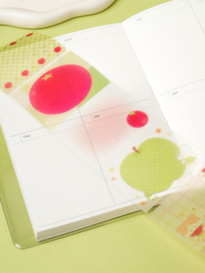 프룻 시리즈 펄 메모 스티커 롤 126매입