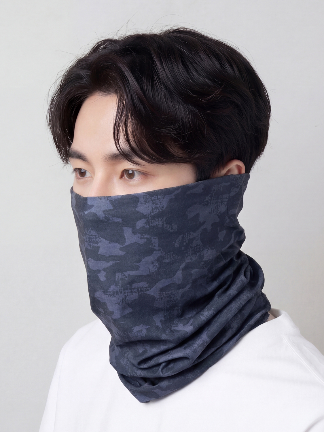 긴 머플러 블루