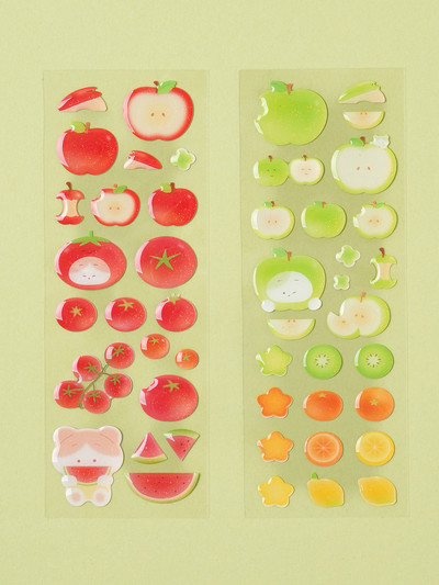 프룻 시리즈 에폭시 스티커 2매입