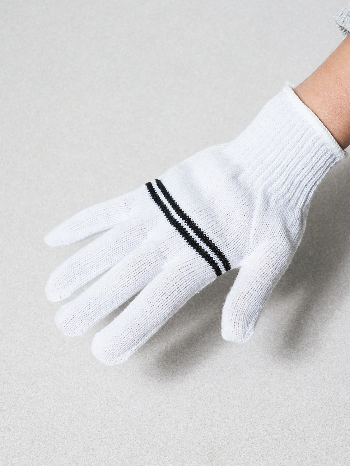 Полосатые перчатки White 3 шт.