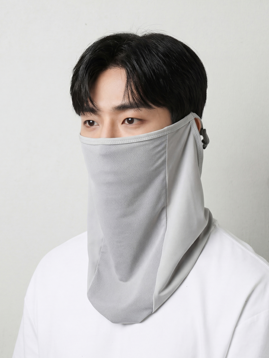 [UV 최대 96% 차단] 고리 조절 쿨 스카프 연그레이