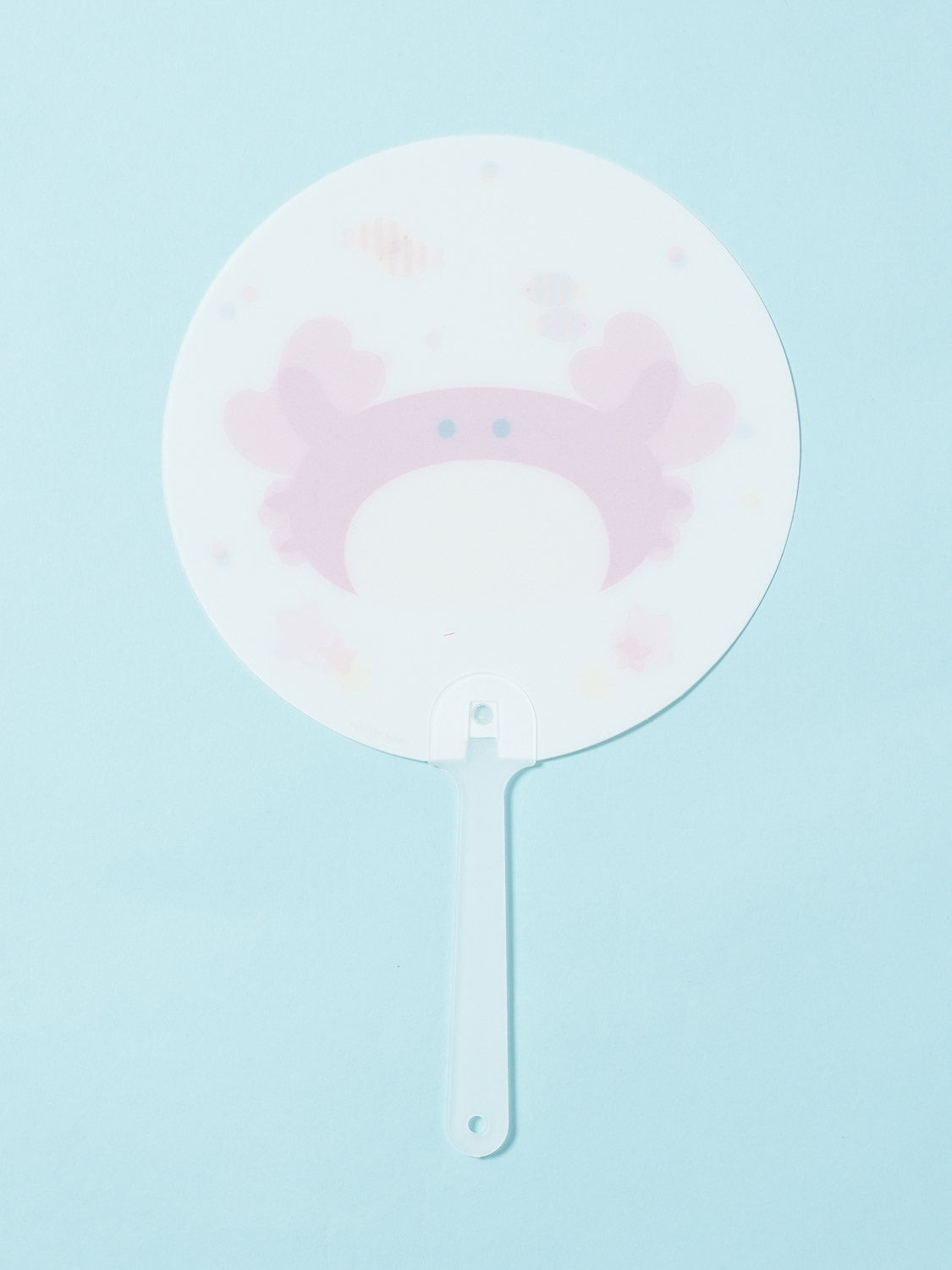 렌티큘러 손잡이 부채 꽃게