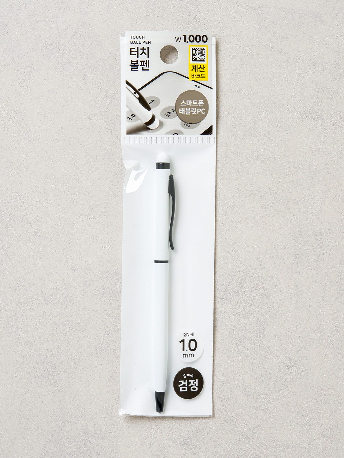 터치 볼펜 모노톤 1.0 mm 화이트