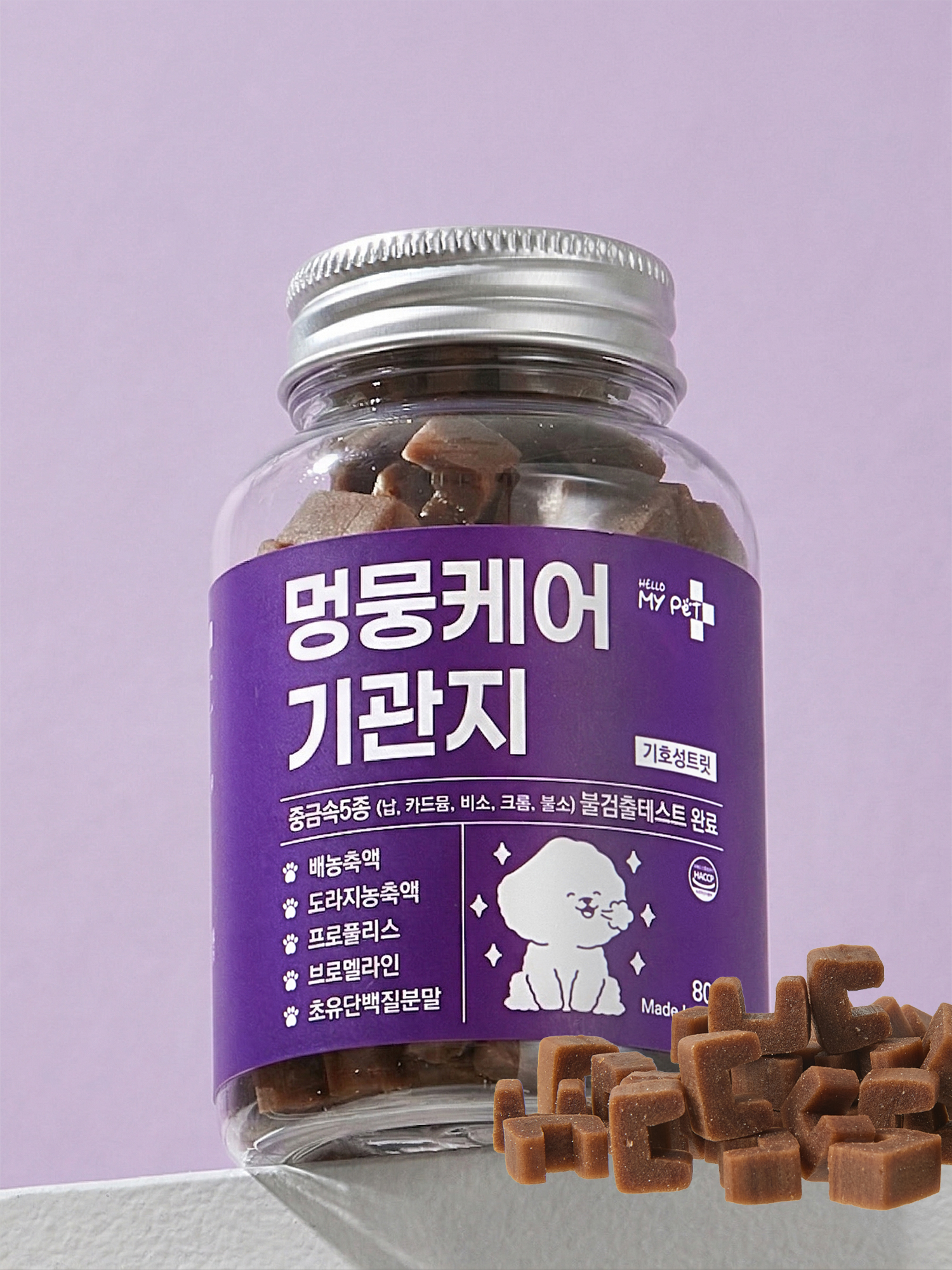 [펫] 헬로마이펫 멍뭉케어 기관지 80 g