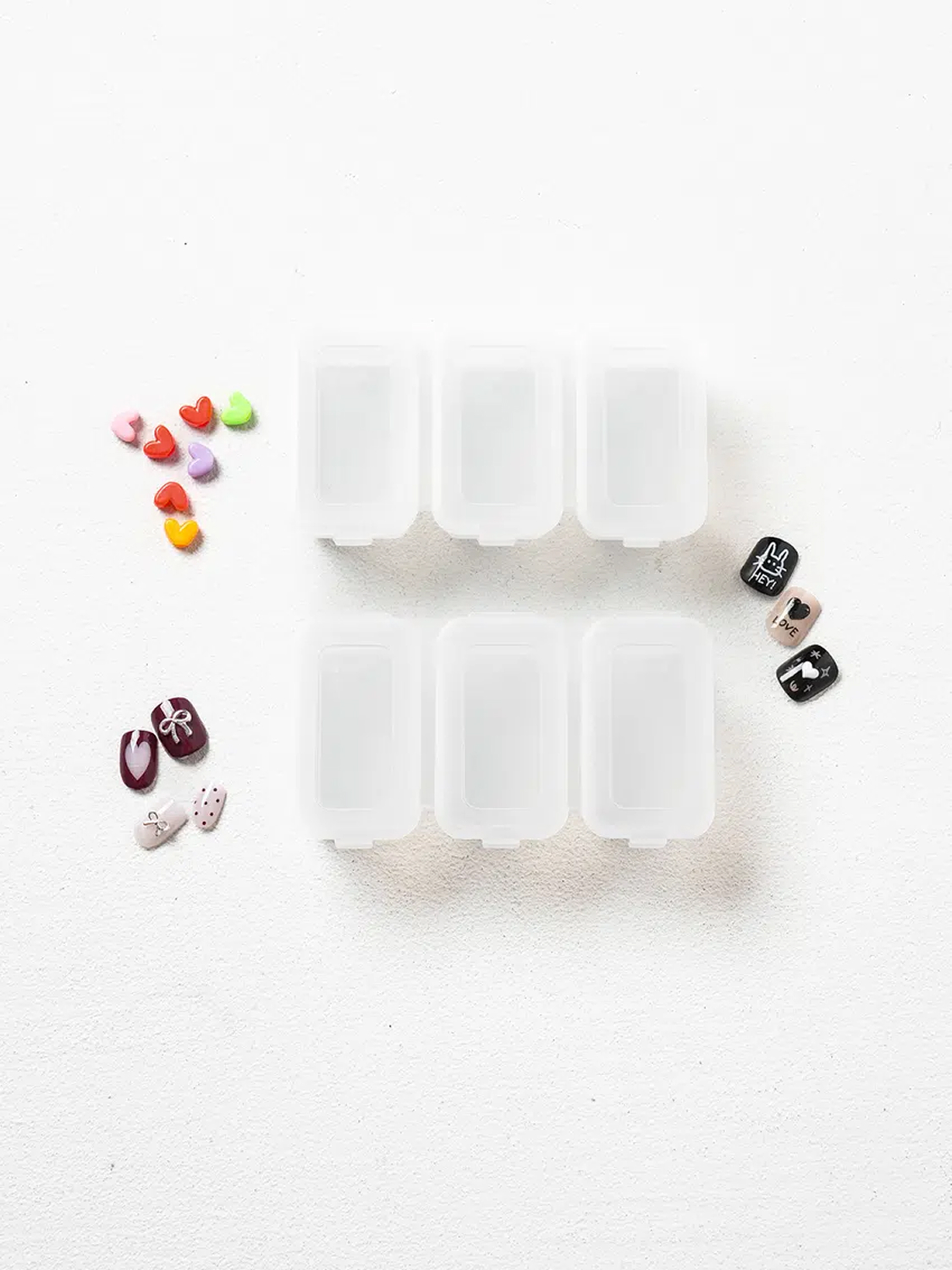 일본제 3칸 네일파츠 케이스 2개입