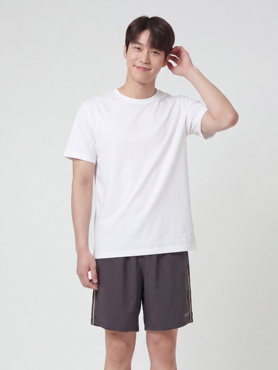 [남성] 라인 패턴 스포츠 팬츠 XL 그레이