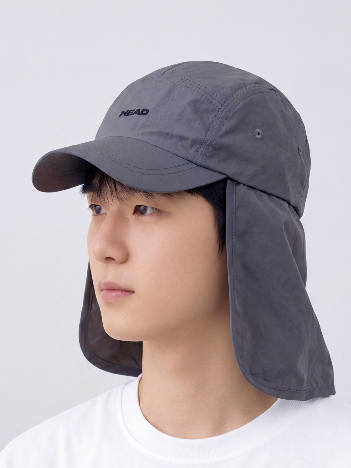 HEAD 탈부착 목 가림 모자 차콜