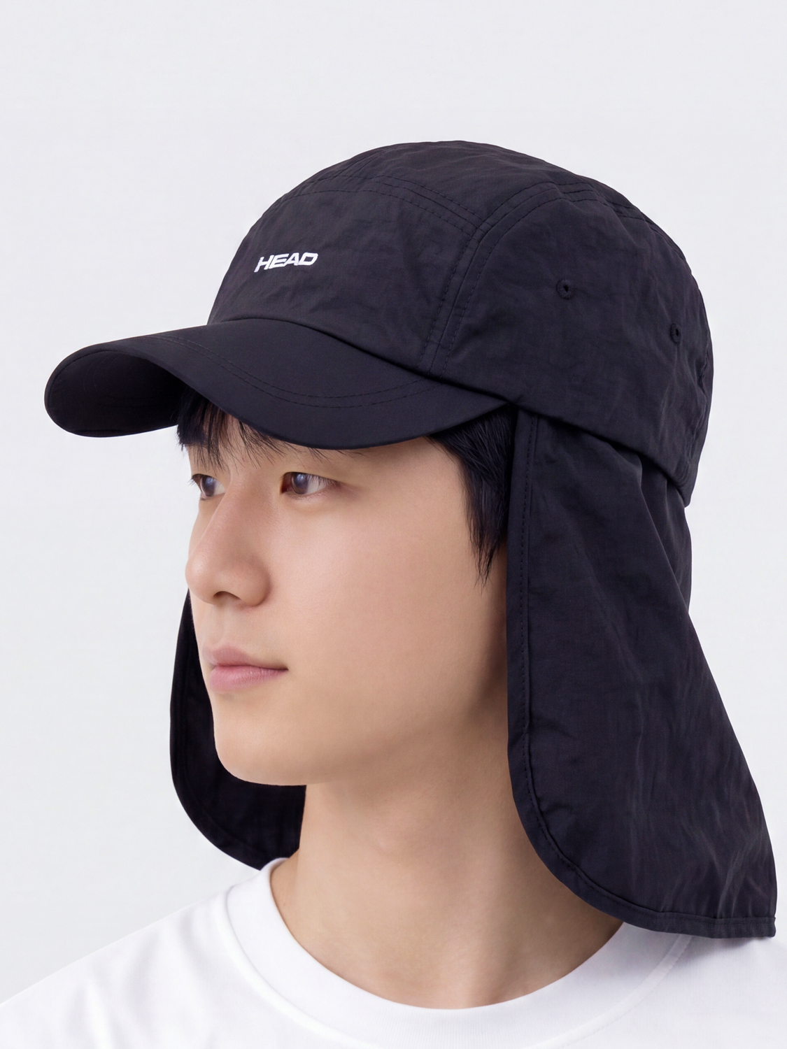 HEAD 탈부착 목 가림 모자 블랙