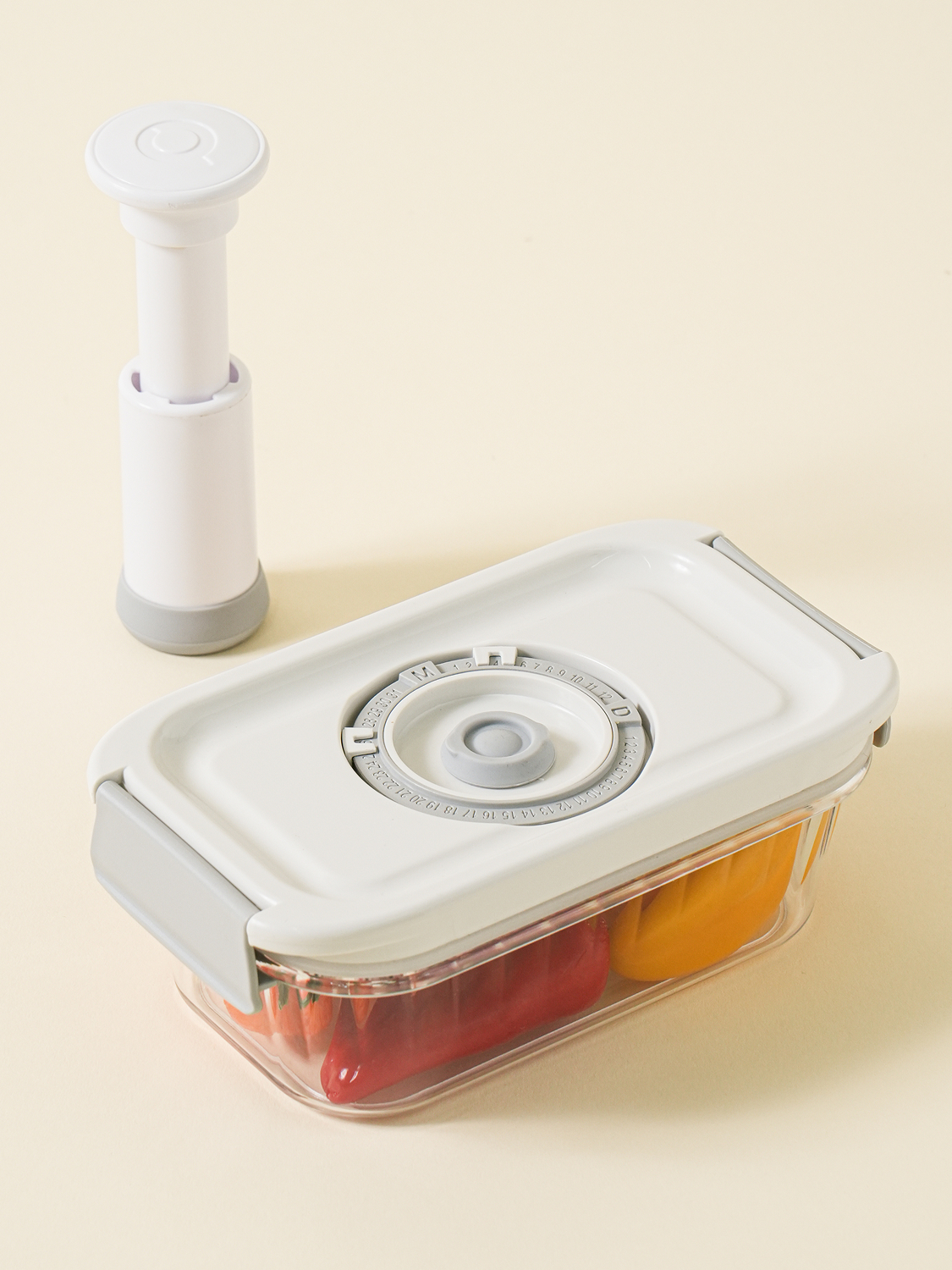 날짜 표기 가능한 진공 저장 용기 500 ml