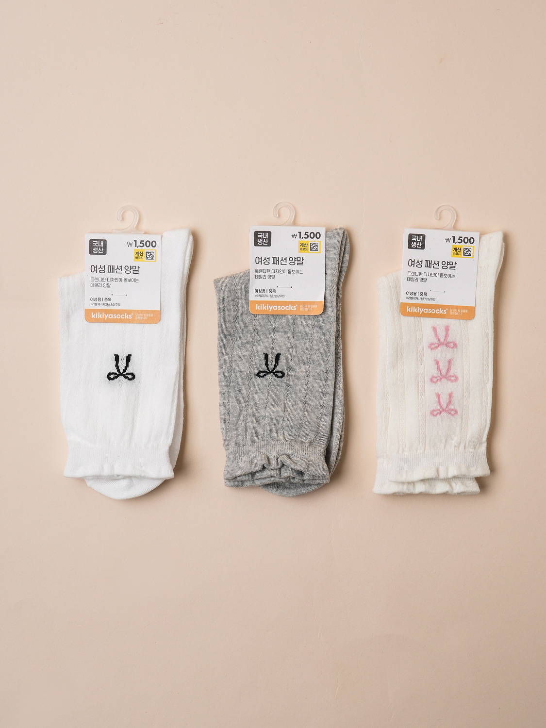 Прозрачные носки с бантом Kikiya Socks
