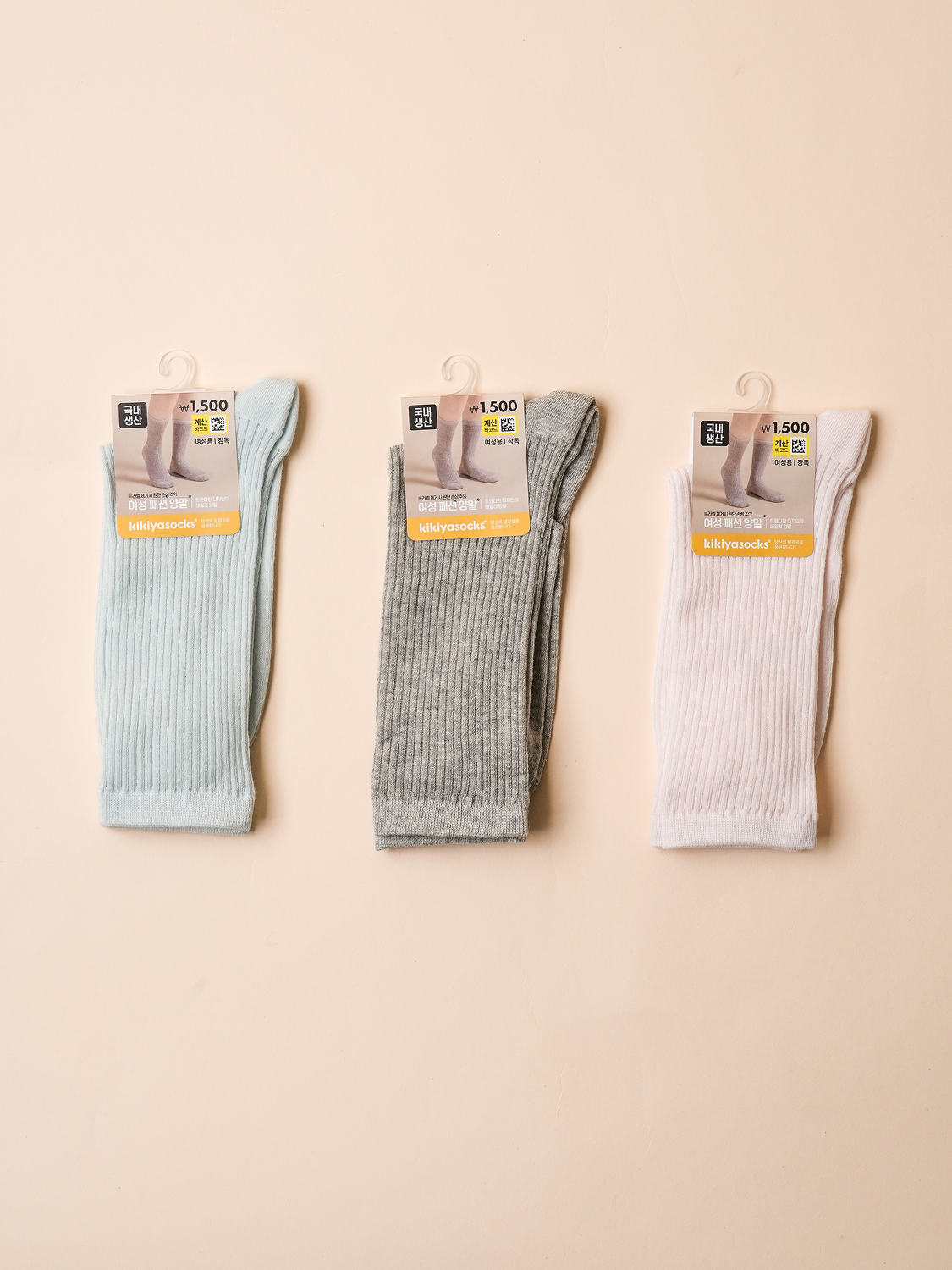 Kikiya Socks Прозрачные длинные носки в рубчик