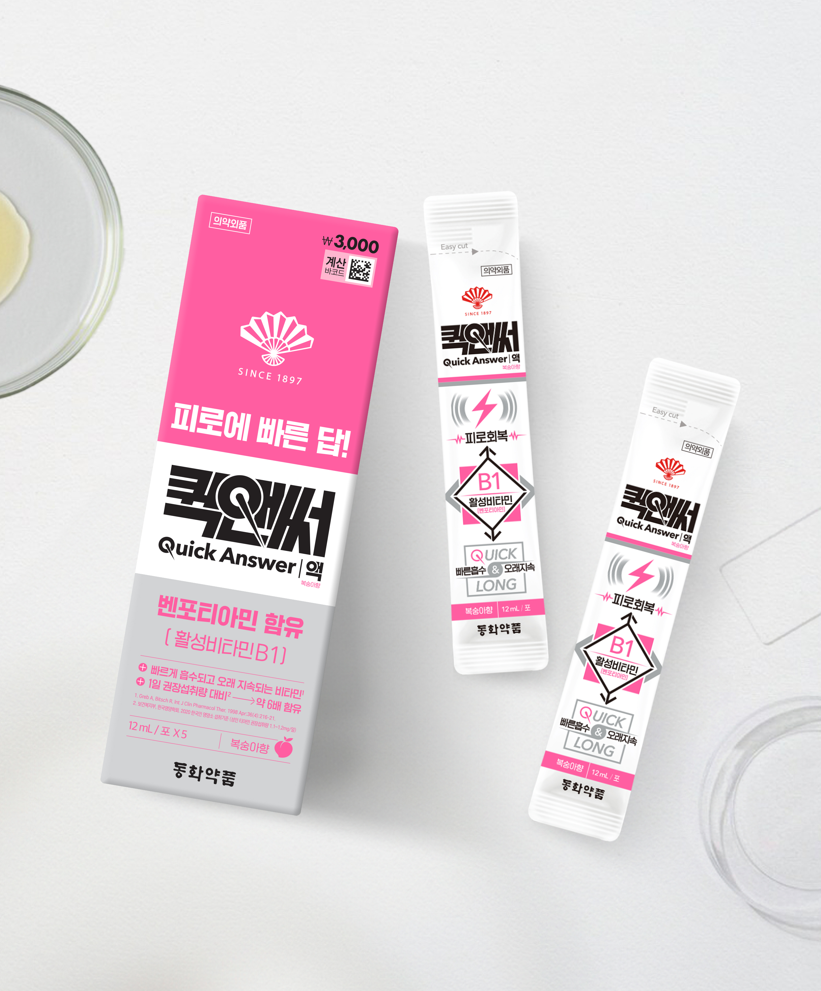 [의약외품] 동화 퀵앤써액 복숭아 12ml 5포