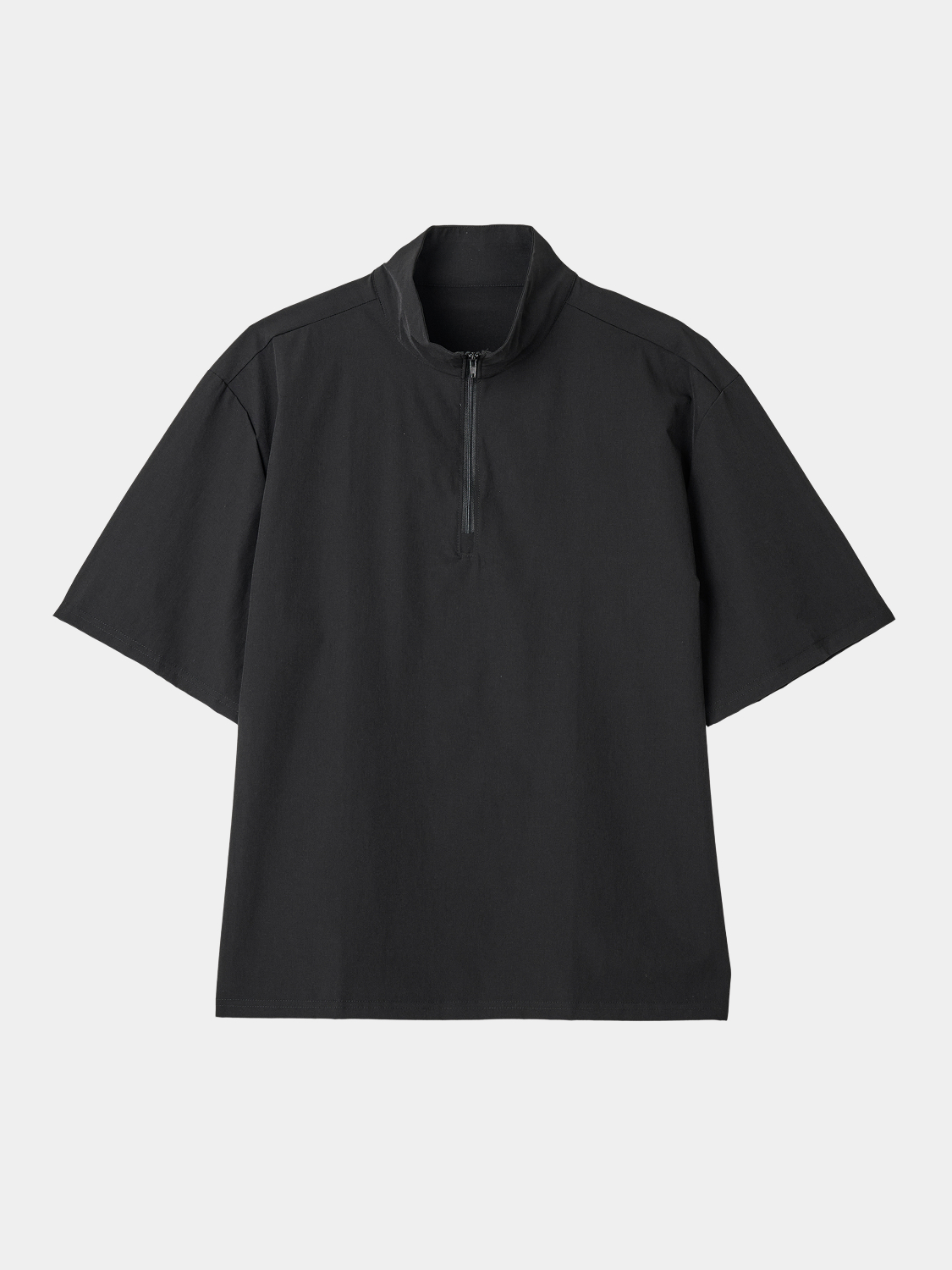 나일론 스판 반집업티 M/L/XL 블랙