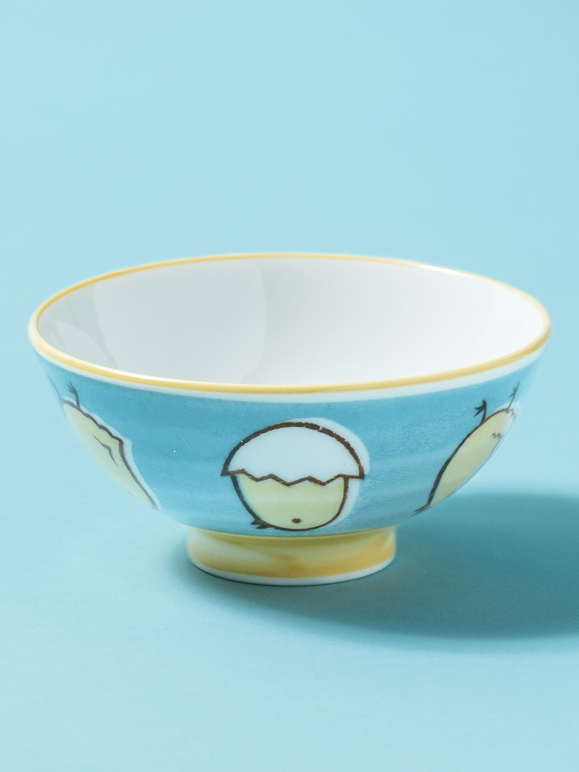 일본제 미노야키 작은 공기 10.5 cm 병아리블루