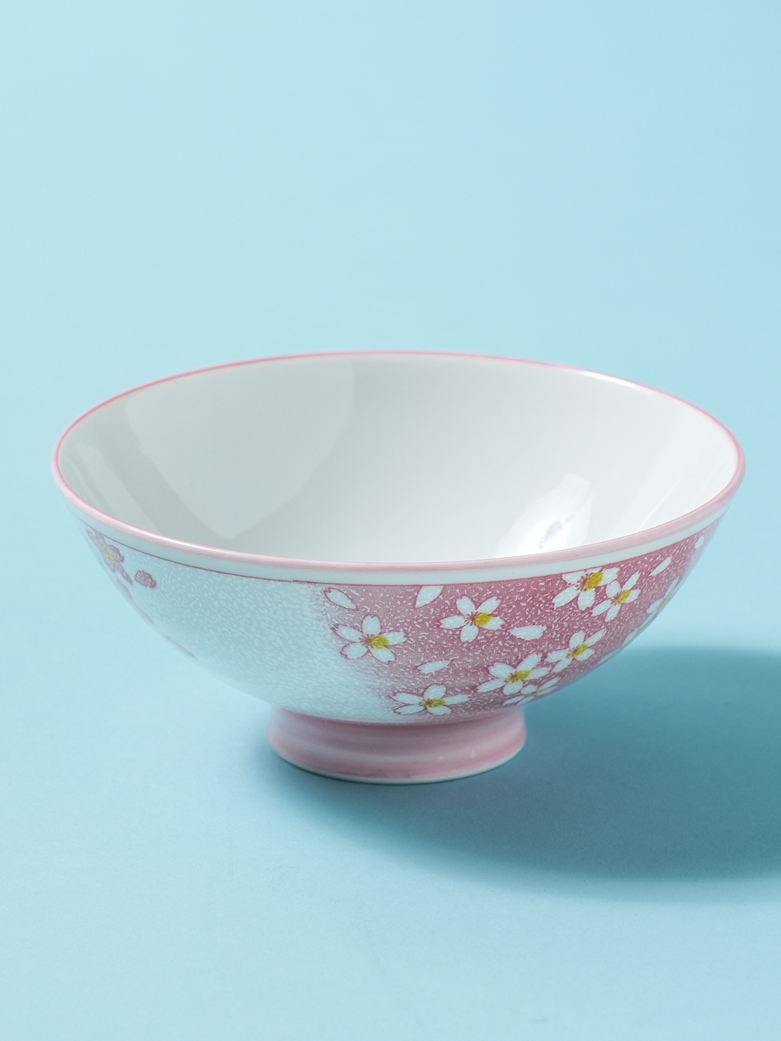 일본제 미노야키 오오히라 공기 12.5 cm 벚꽃핑크