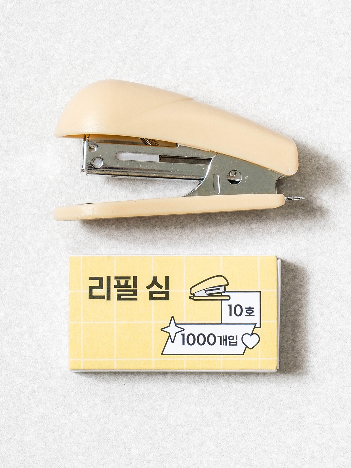 스테이플러＆10호 심 세트 옐로우