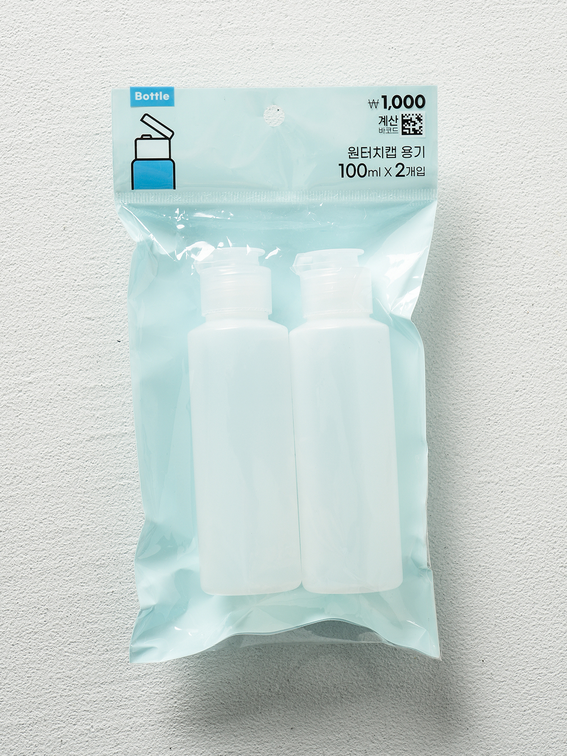 원터치 캡 용기 100 ml 2개입