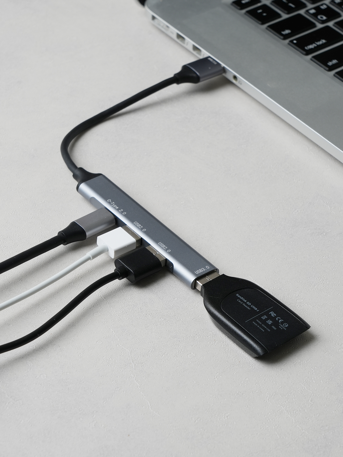 화성 일렉컴 USB to 허브 4포트 USB-A+C타입
