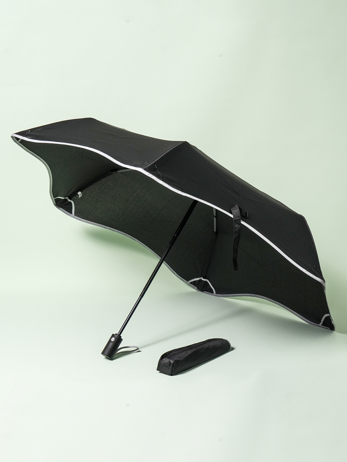 이중 살대 완전 자동 3단 우산 6K 58 cm