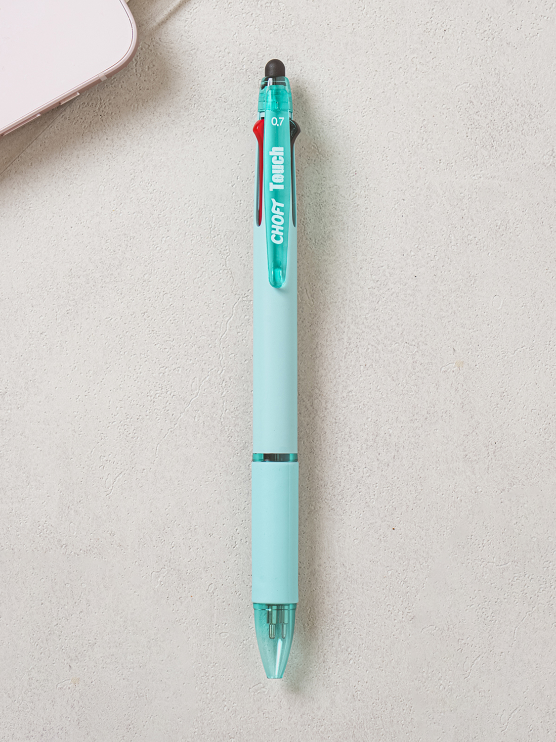 초프트 3색 터치 볼펜 0.7 mm 민트