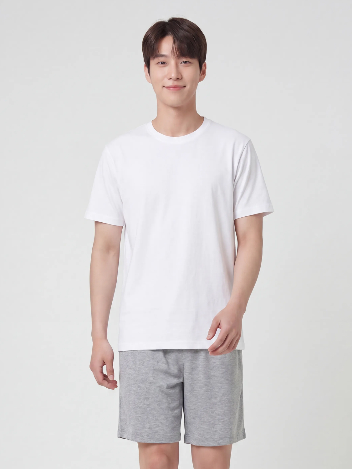레이온 혼방 라운지 5부 팬츠(L)(그레이)
