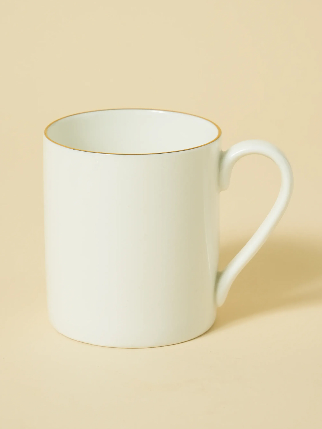 화이트 금장 라인 V형 머그 260 ml