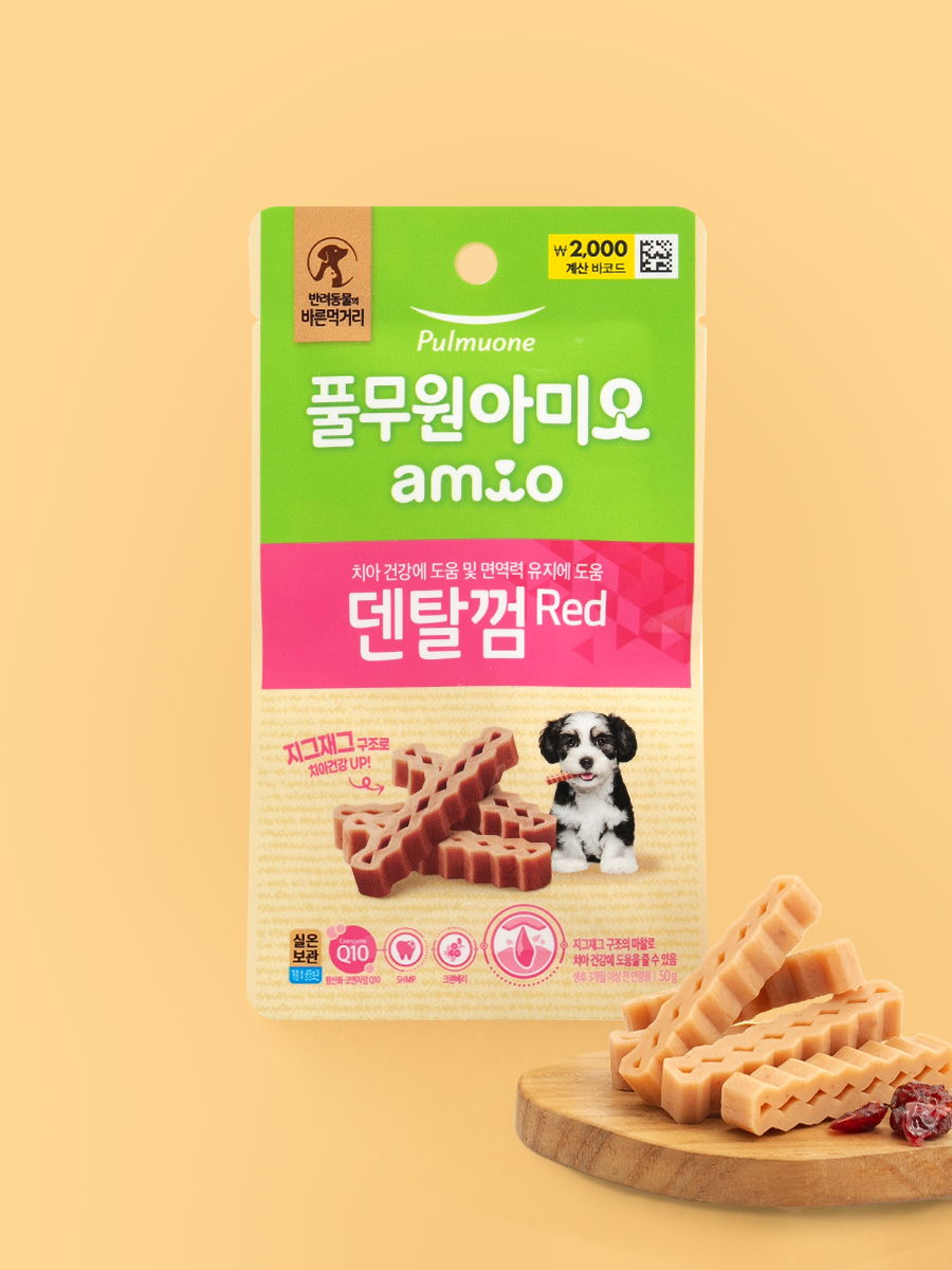 [펫] 풀무원아미오 덴탈껌 레드 50 g
