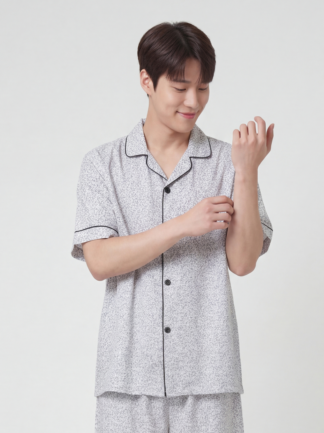 [공용] 레이온 리오셀 반팔 파자마 XL 그레이