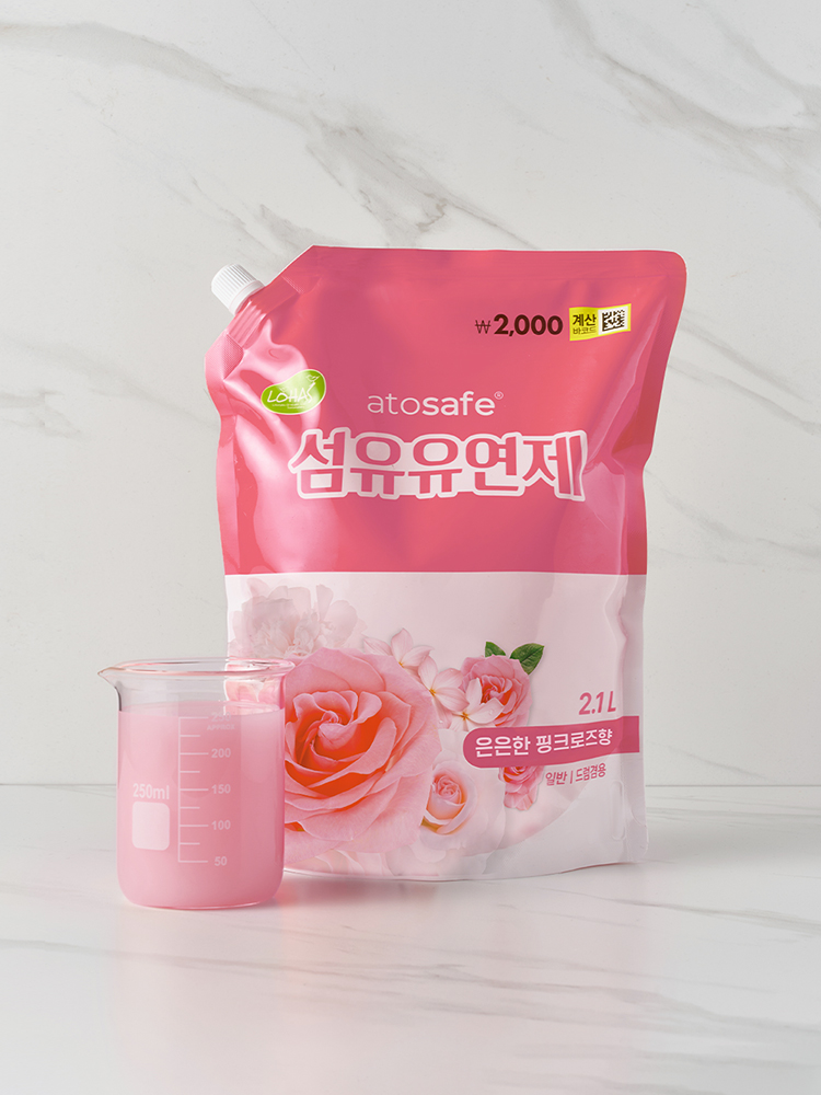 아토세이프 섬유유연제 2.1 L(핑크로즈향)