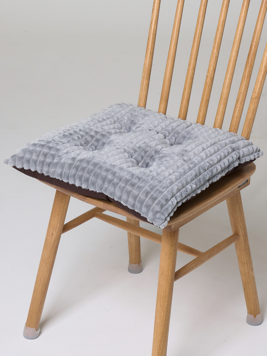 부드러운 격자패턴 사각방석(약 43x43 cm)_그레이